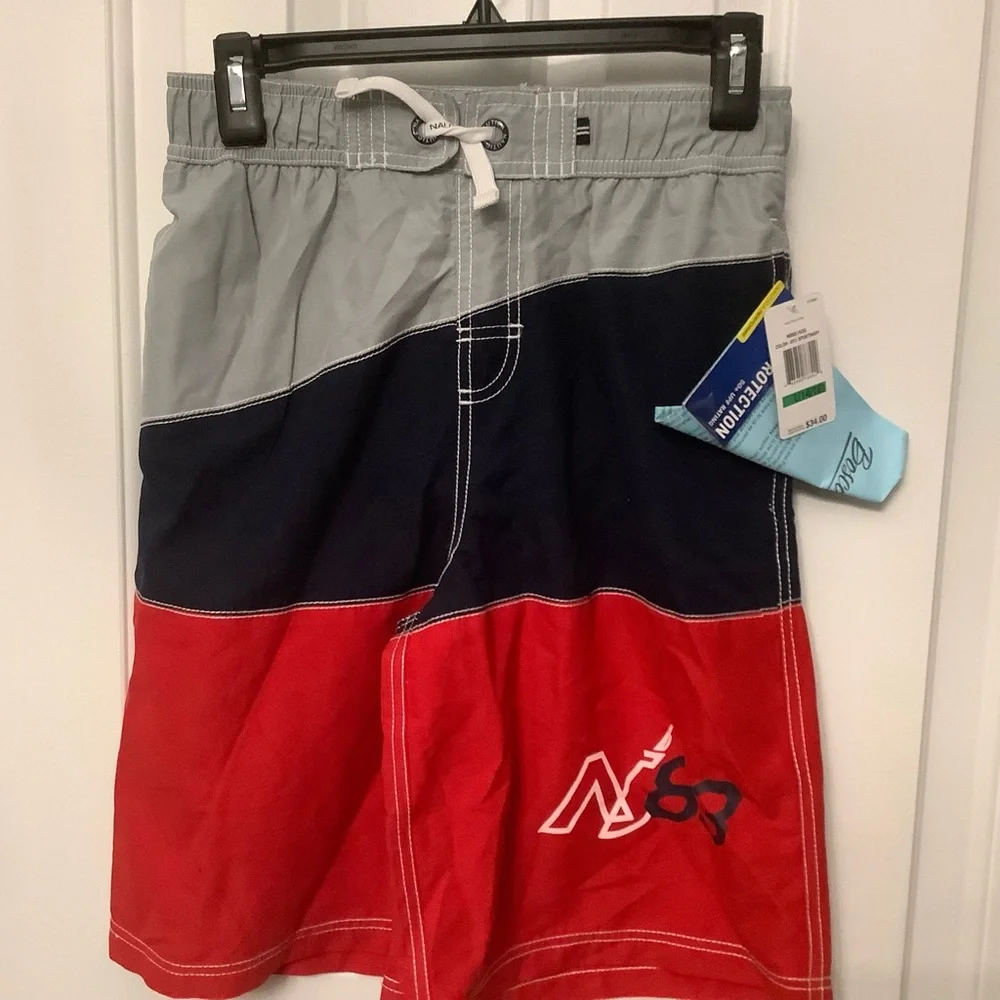 NWT Boy’s Nautica Swim Trunks -  50+ UPF